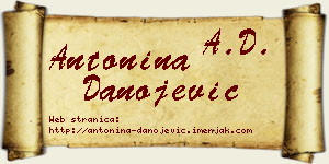 Antonina Danojević vizit kartica